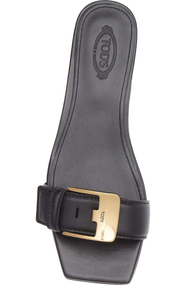 Tod's Buckle Slide Sandal, Alternate, color, Nero