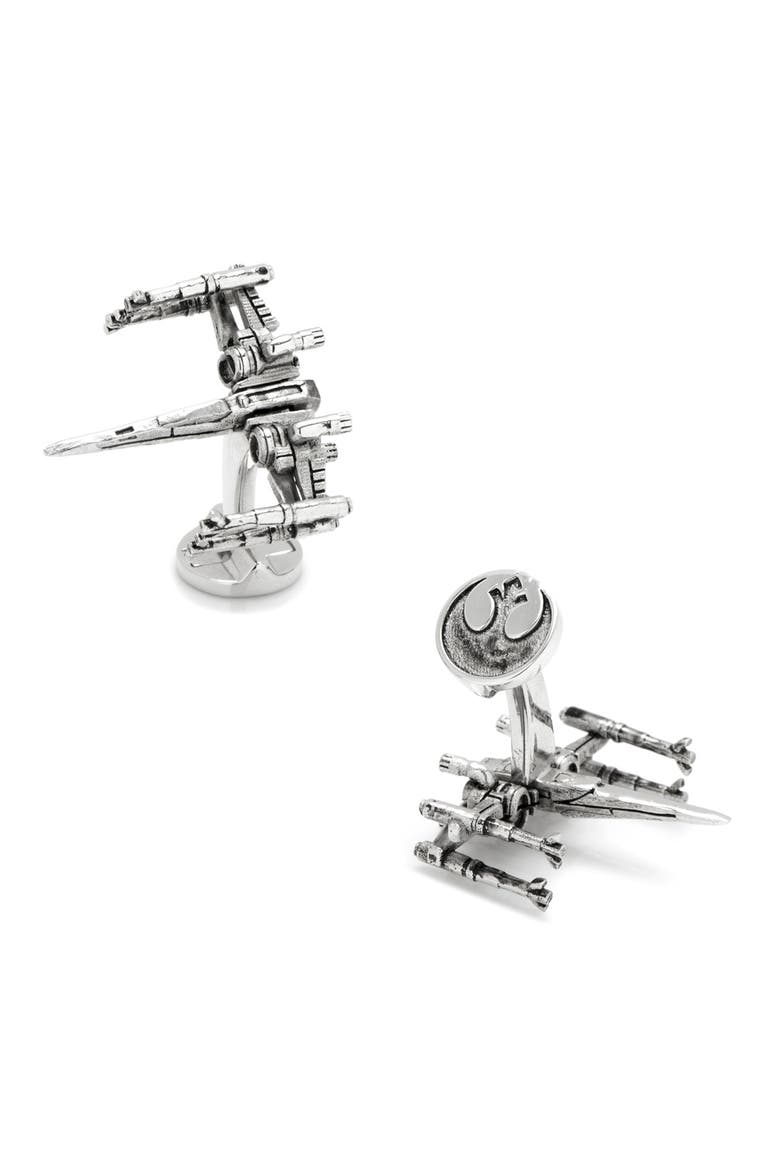 Star Wars™ - 3D X-Wing Cuff Links, Alternate, color, SILVER