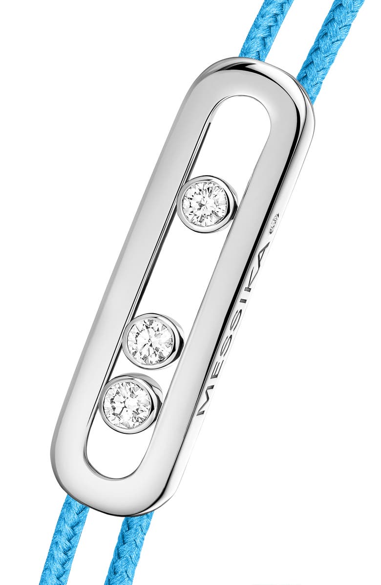 Messika Care Diamond Cord Bracelet, Alternate, color, White Gold