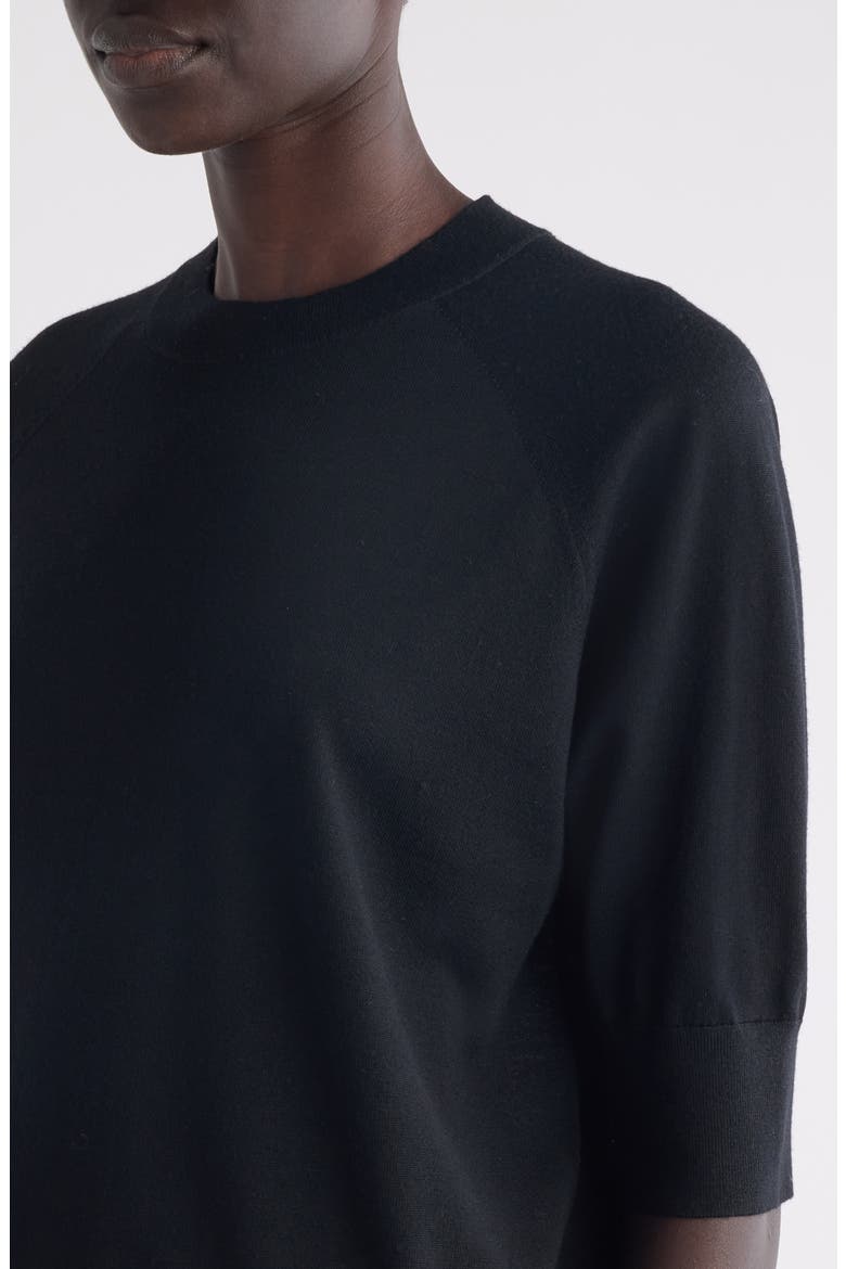 Tuan Merino Wool Crewneck Sweater, Alternate, color, BLACK