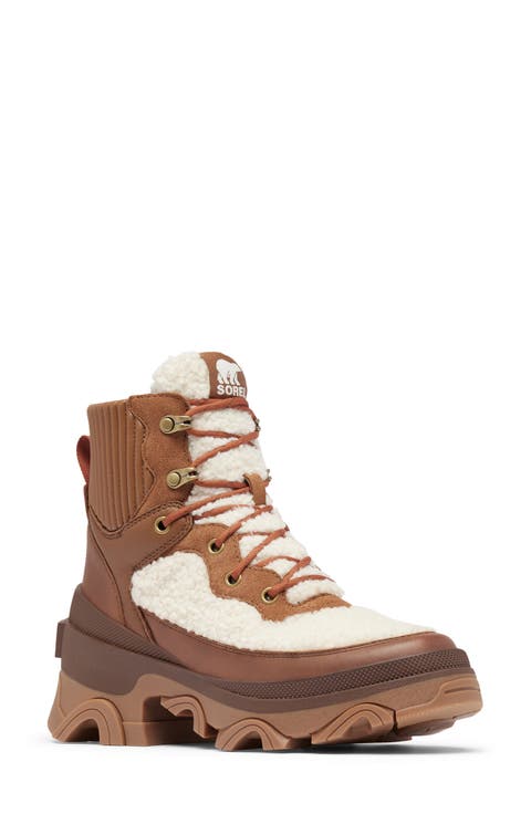 Brex™ Faux Shearling Lace-Up Boot (Women)