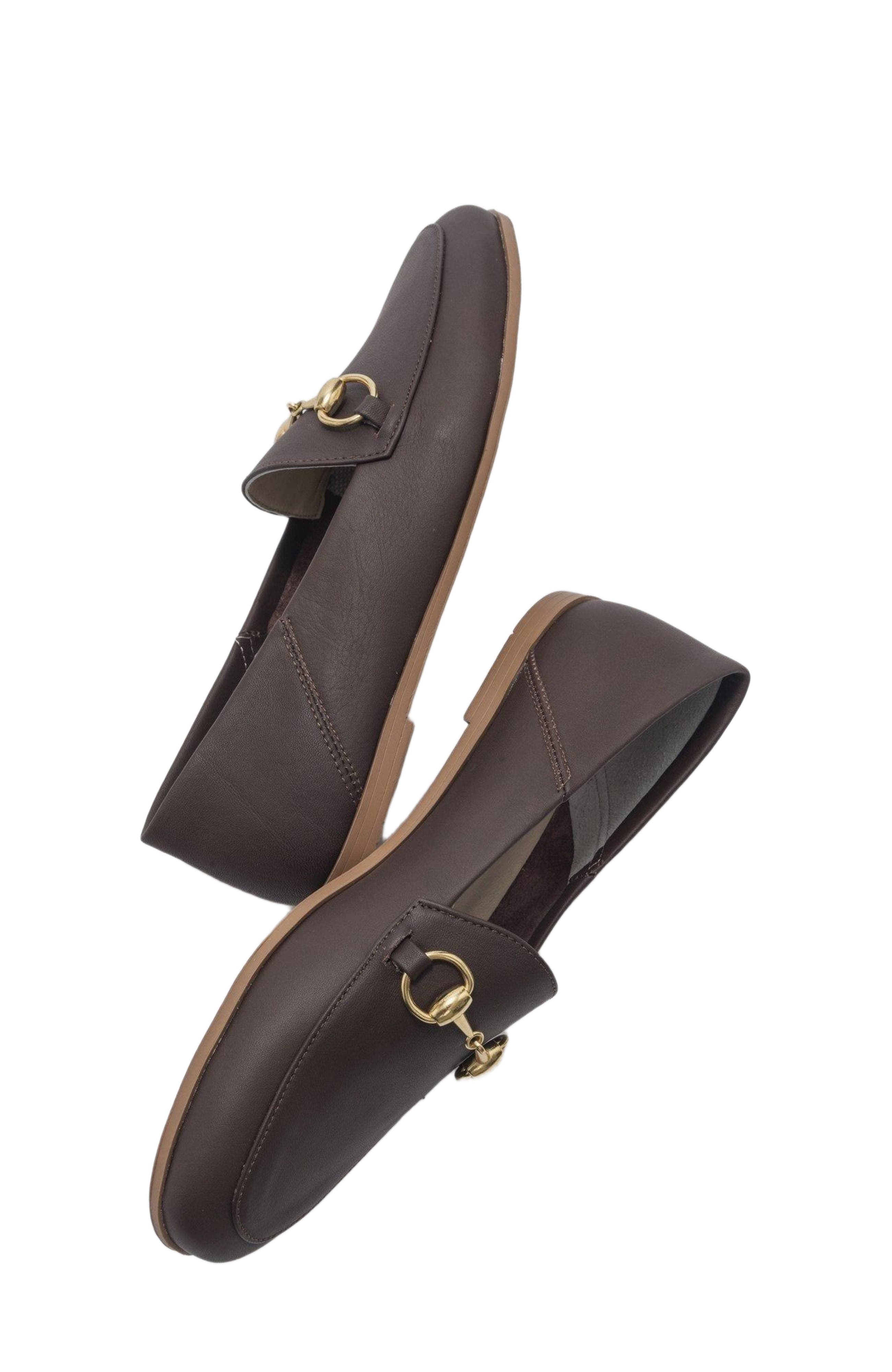 Forever & Always Shoes Penny Leather Horsebit Loafers, Alternate, color, Brown Leather