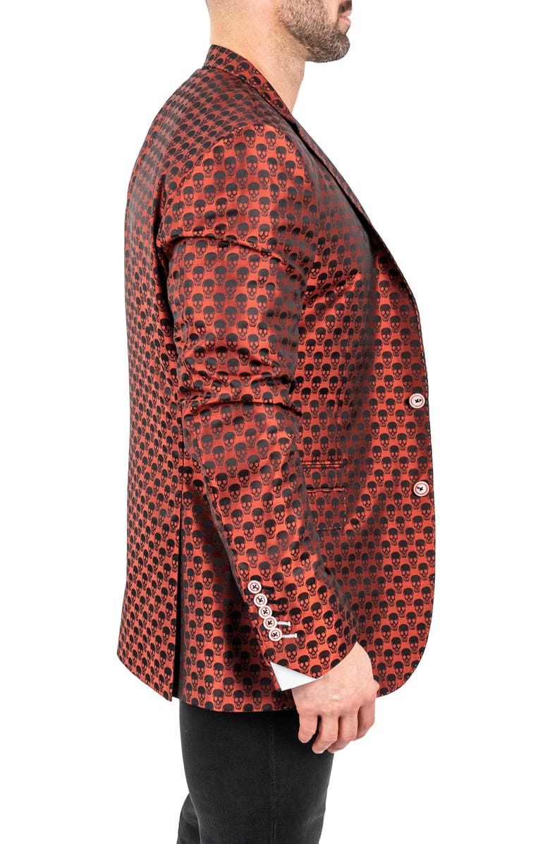 Maceoo Skull Sport Coat, Alternate, color, Orange