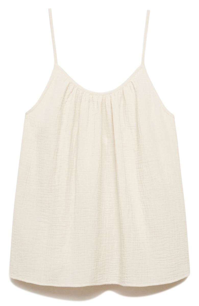 MANGO Cotton Gauze Camisole, Alternate, color, Beige