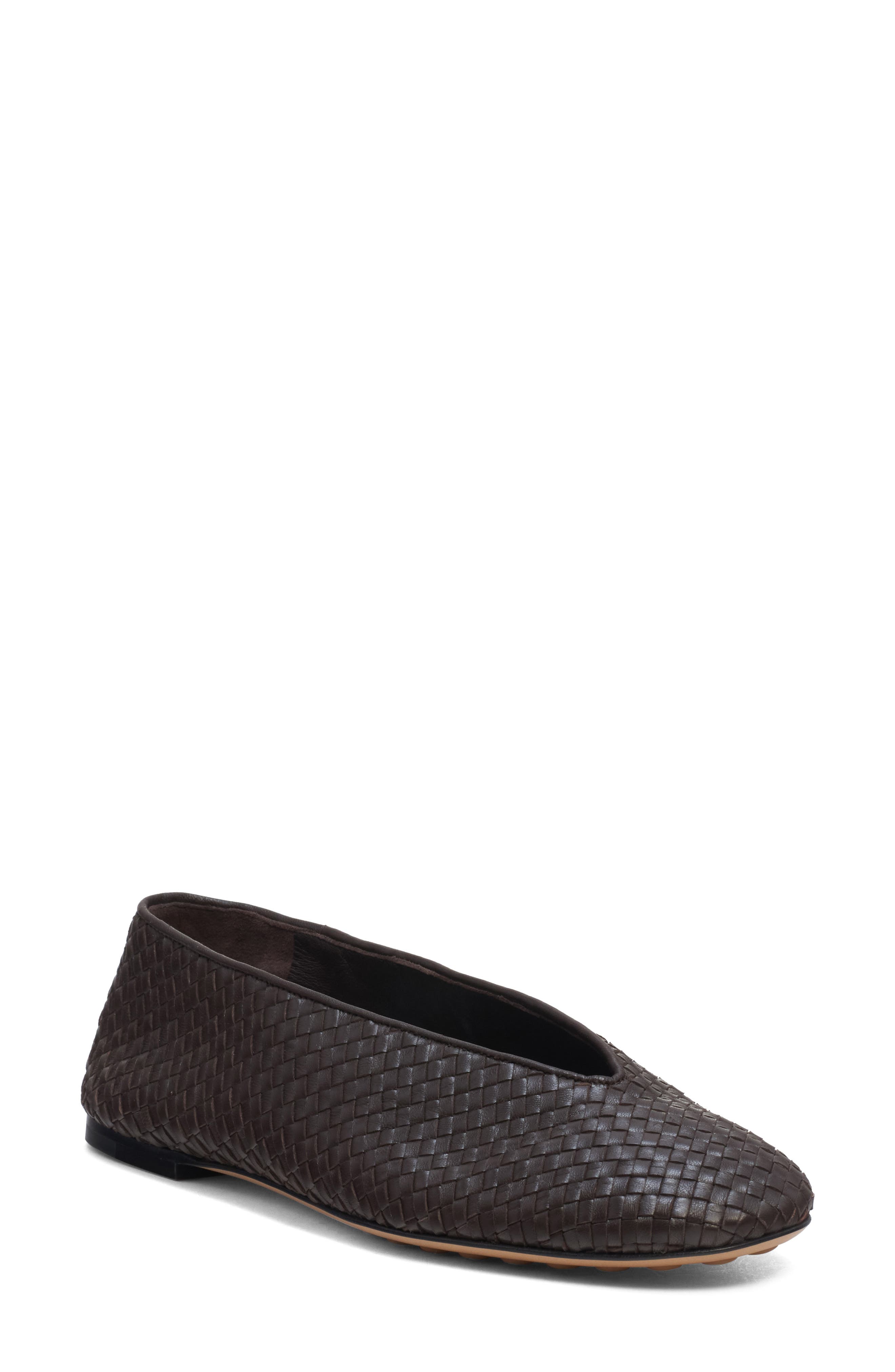Bottega Veneta Lagoon Intrecciato Ballet Flat, Main, color, 2113 Fondant