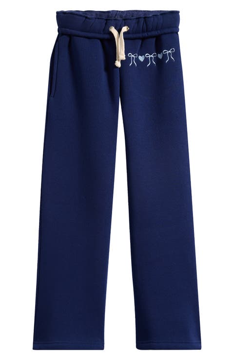 Kids' Puff Print Bow Wide Leg Pants