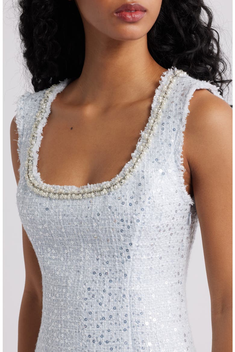 Adelaine Sequin Sleeveless Minidress, Alternate, color, COUNTRY AIR