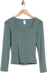 Abound Square Neck Long Sleeve Top