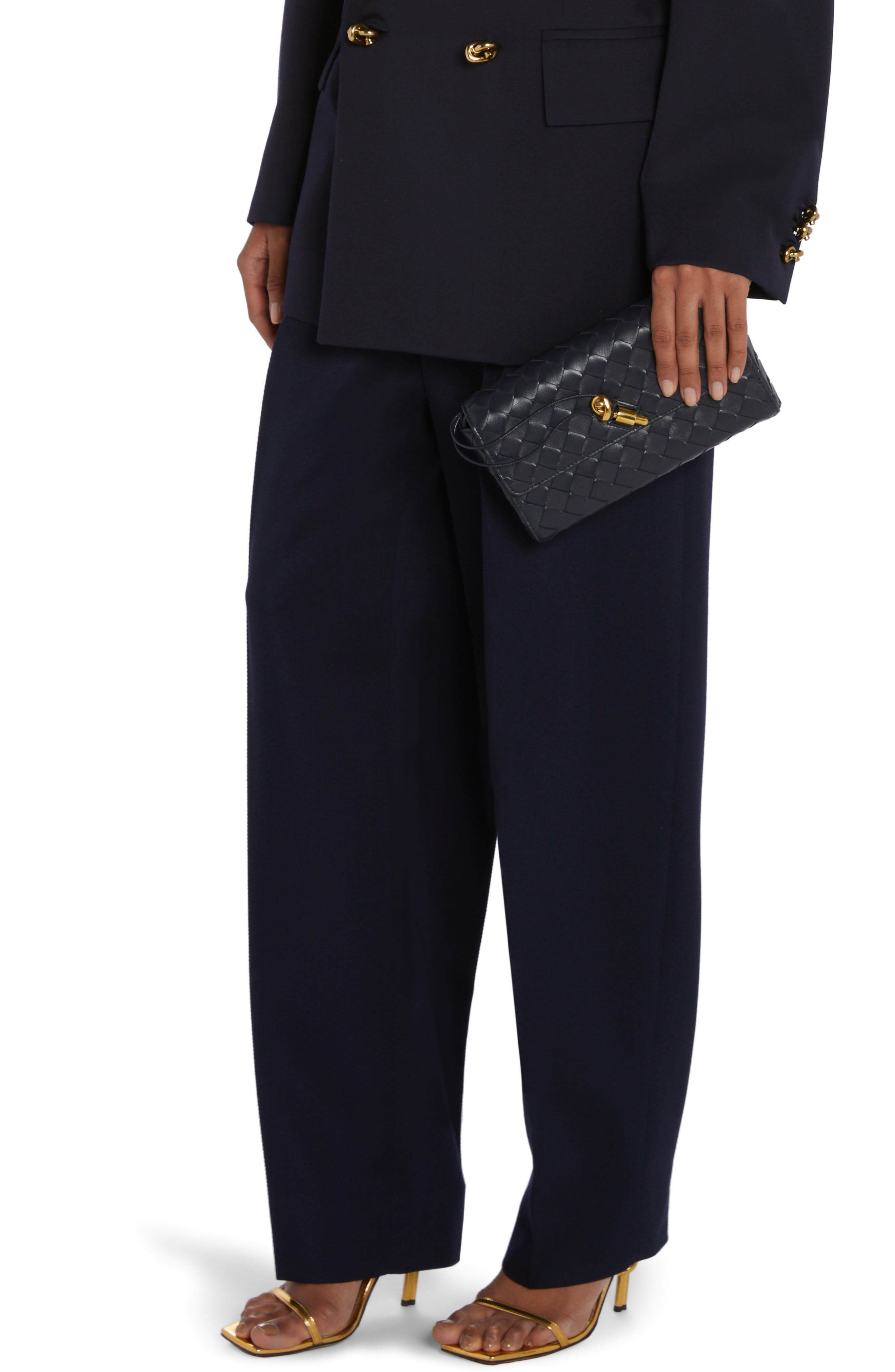 Bottega Veneta Mini Intrecciato Leather Crossbody Bag, Alternate, color, 