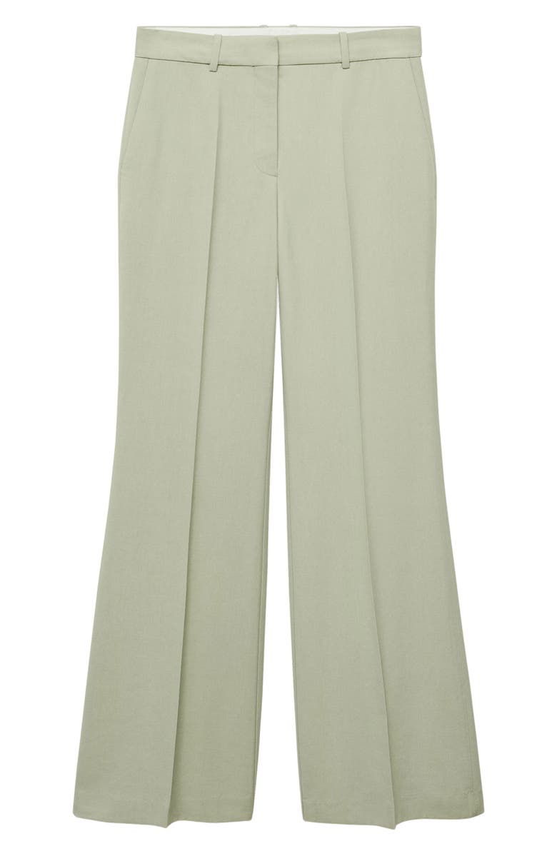 MANGO Flare Pants, Alternate, color, Pastel Green