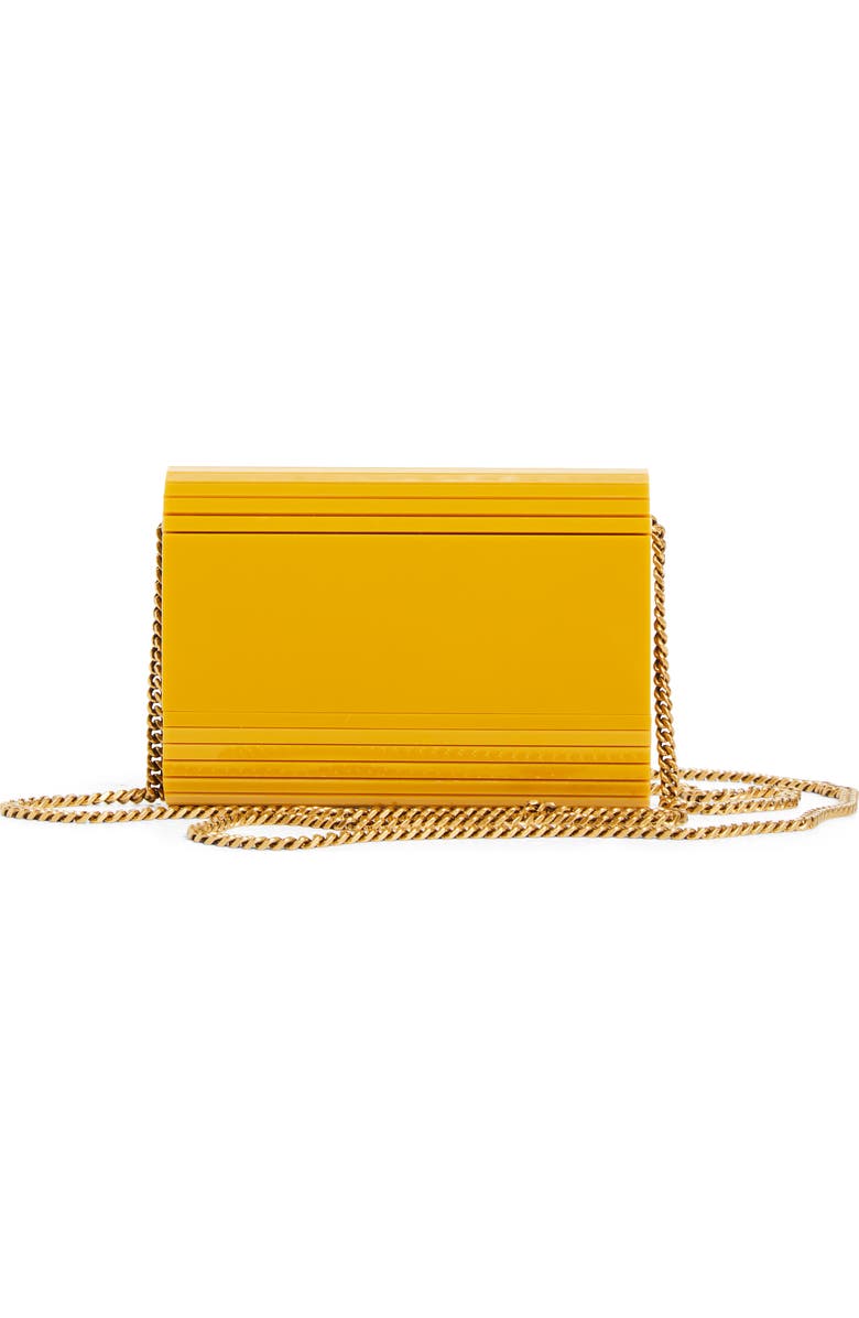 Saint Laurent VICKY MINI PLEXIGLASS BAG, Alternate, color, Daffodil