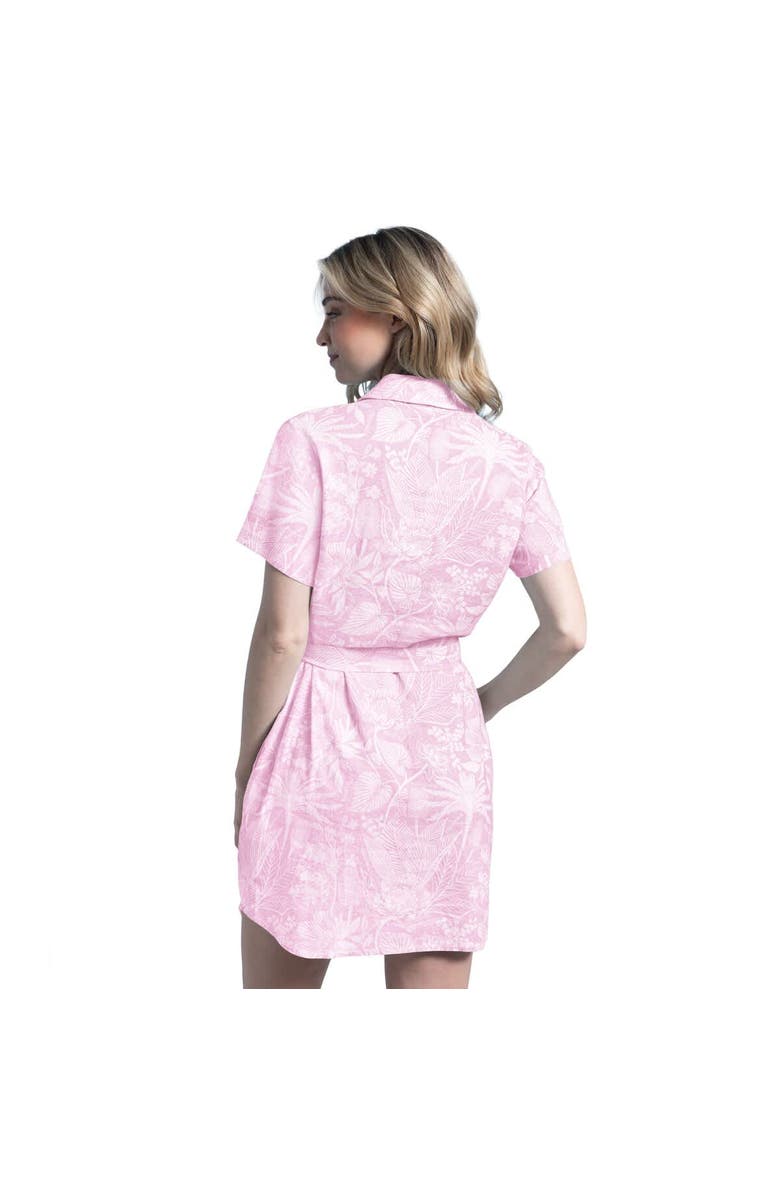 Margaritaville Women's Margaritaville Pink Los Angeles Dodgers Palm Linen Dress, Alternate, color, Pink