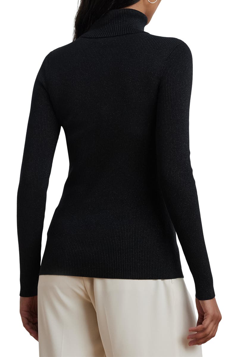 Lauren Ralph Lauren Sparkle Rib Turtleneck Sweater, Alternate, color, 