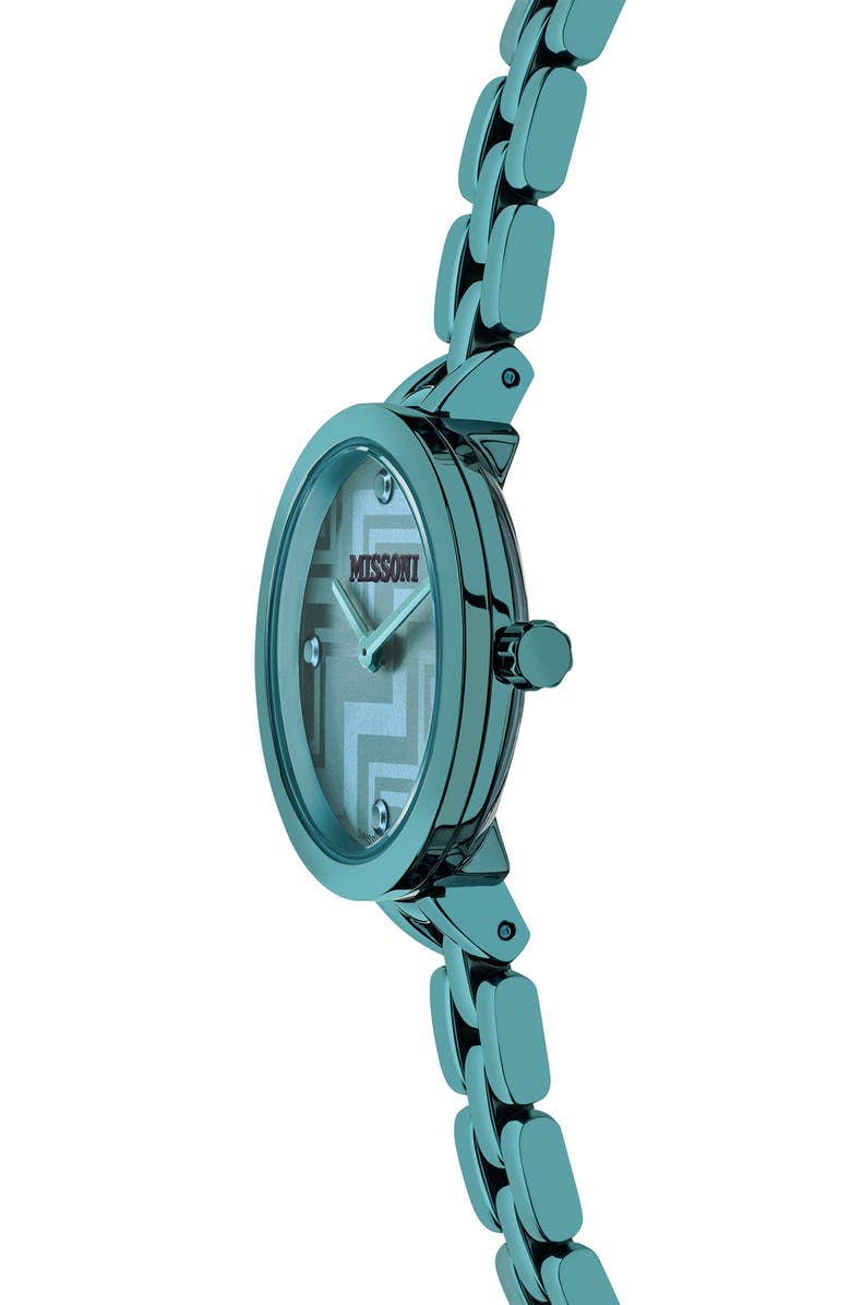 Missoni Petite Bracelet Watch, 25mm, Alternate, color, Green