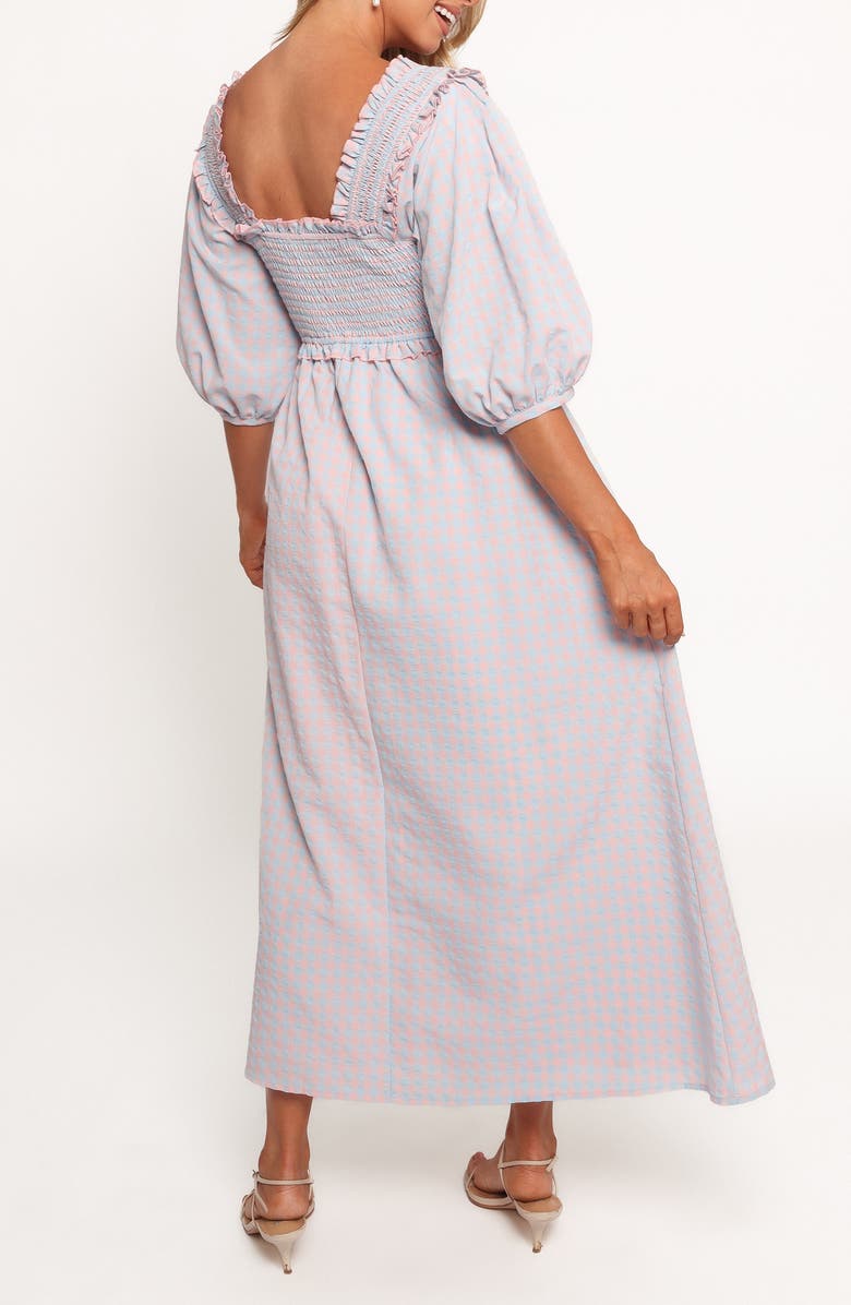 Petal & Pup Lillie Gingham Midi Dress, Alternate, color, Blue Gingham