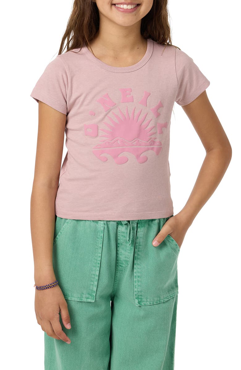 O'Neill Kids' Strato Willa Skimmer Cotton Graphic T-Shirt, Main, color, Orchid