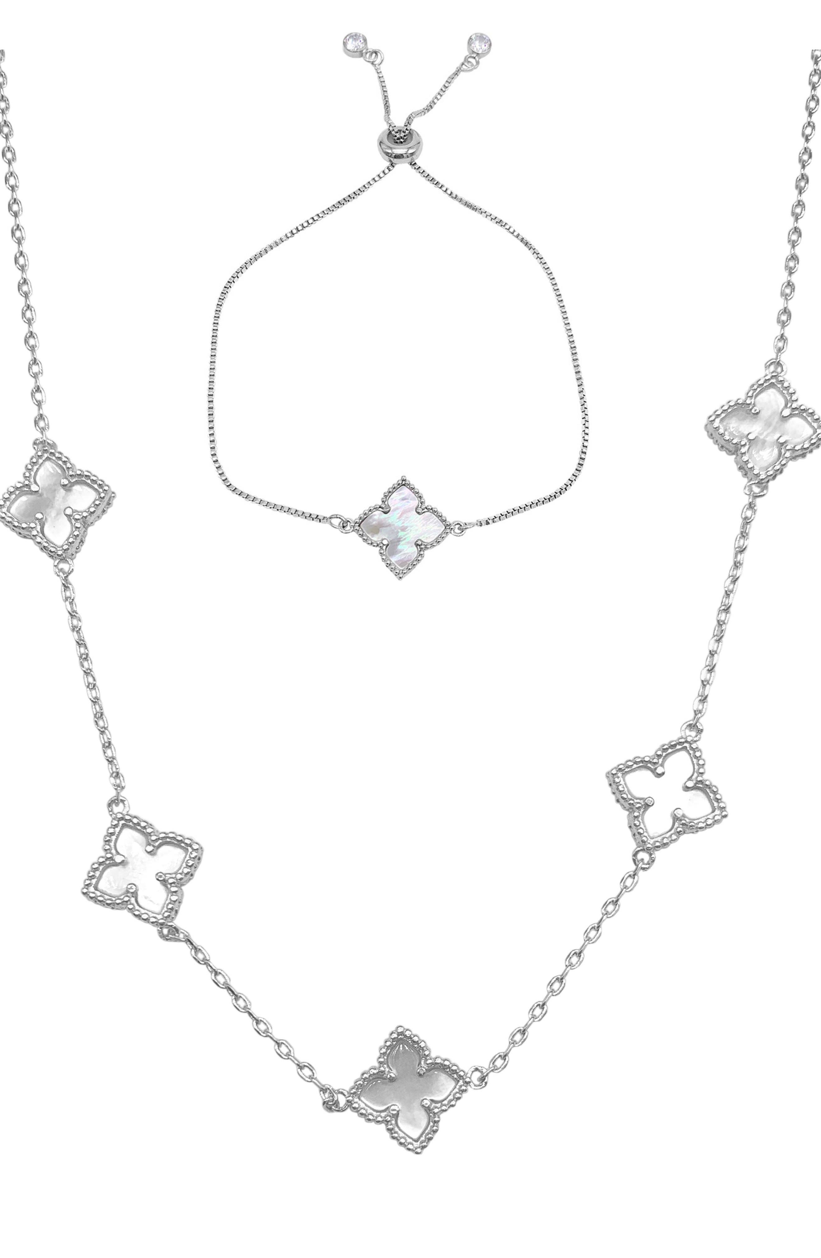 2-Piece Mixed Clover Jewelry Set