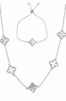 2-Piece Mixed Clover Jewelry Set
