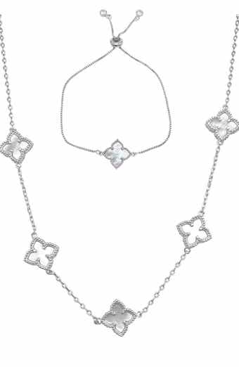 2-Piece Mixed Clover Jewelry Set