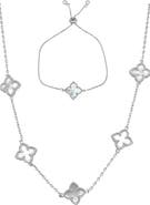 Adornia 2-Piece Mixed Clover Jewelry Set