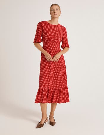 Finery London Sylvie Polka Dot Midi Dress | Nordstrom