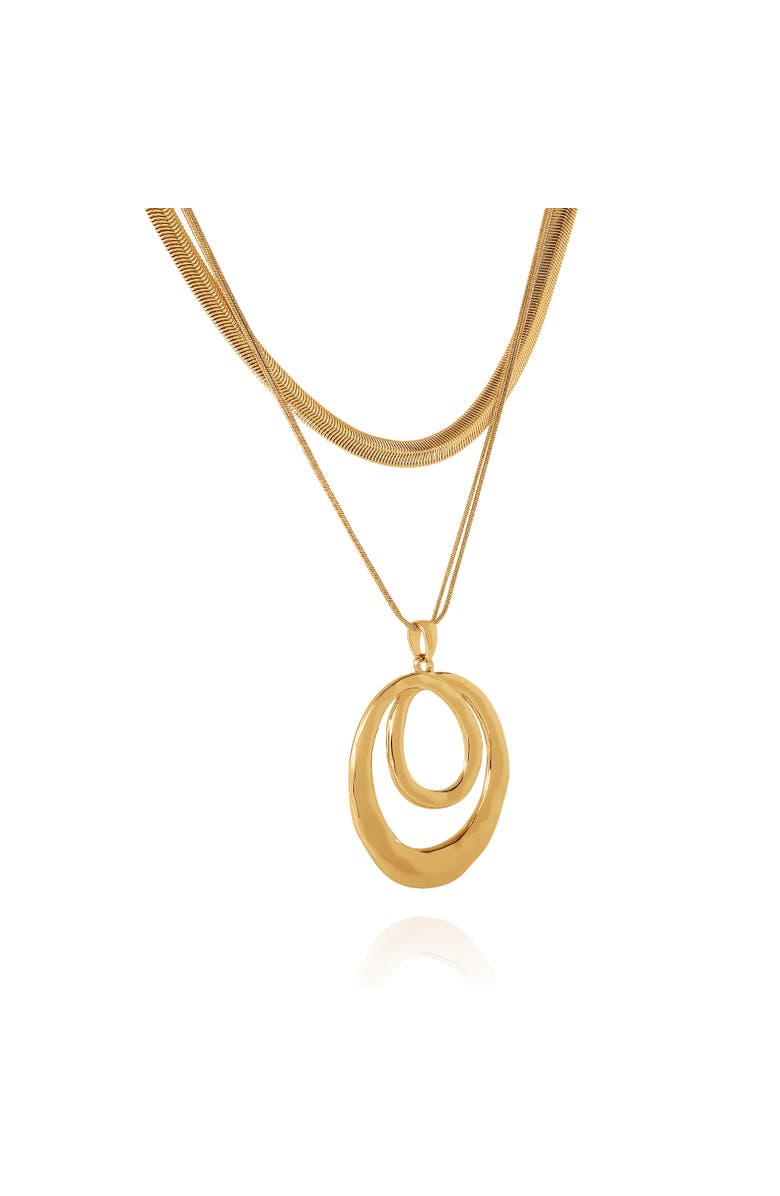 BCBG Elegant Layered Necklace, Main, color, Gold