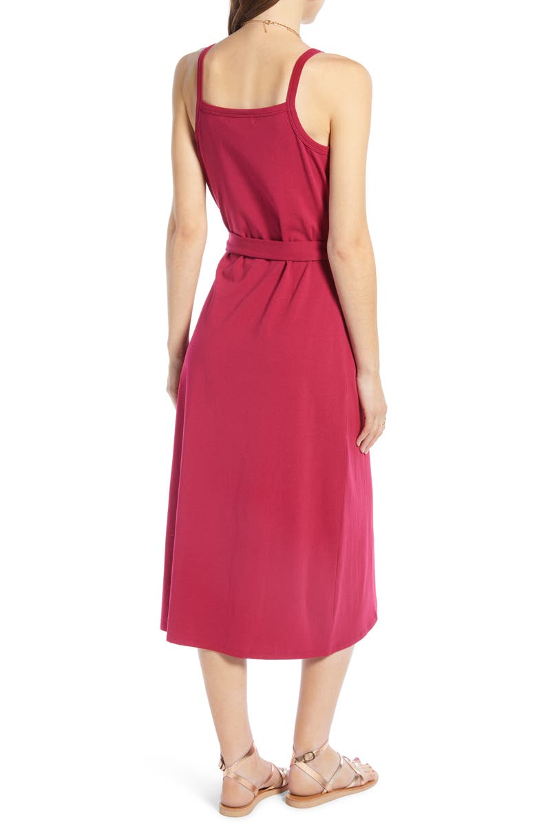 Treasure & Bond Knit Wrap Midi Sundress, Alternate, color, 