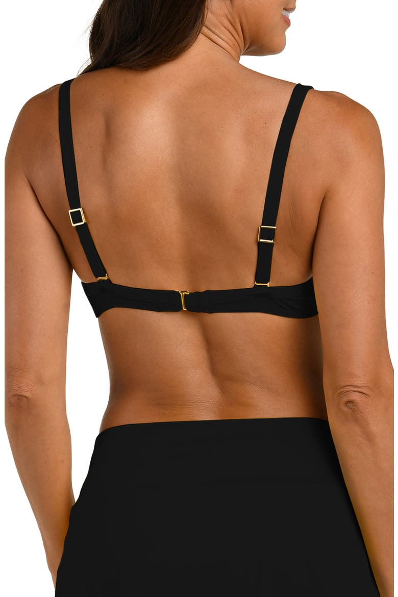 Island Twist Front Underwire Bikini Top, Alternate, color, BLACK