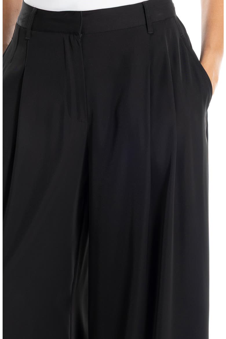 Pleated Wide Leg Culottes, Alternate, color, BLACK