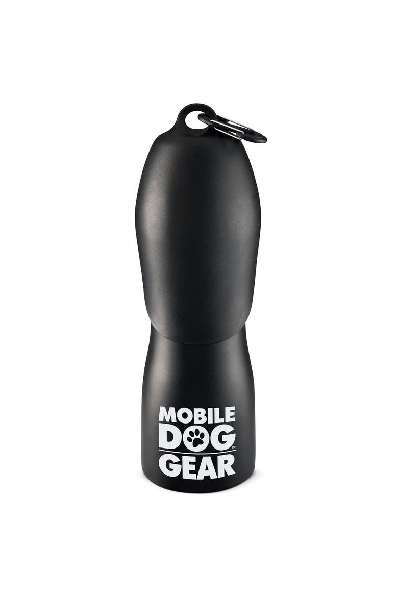 Stainless Steel Dog Water Bottle, Alternate, color, Black