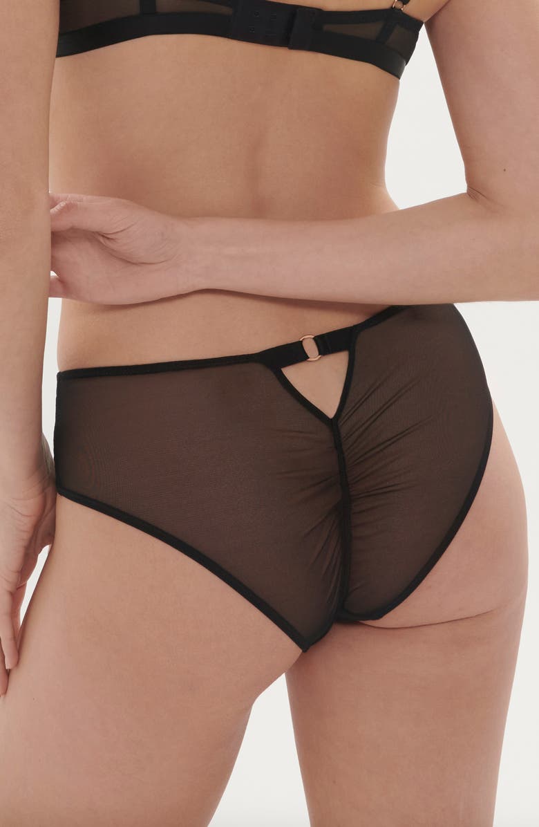 Simone Perele Jeanne Boyshorts, Alternate, color, Black