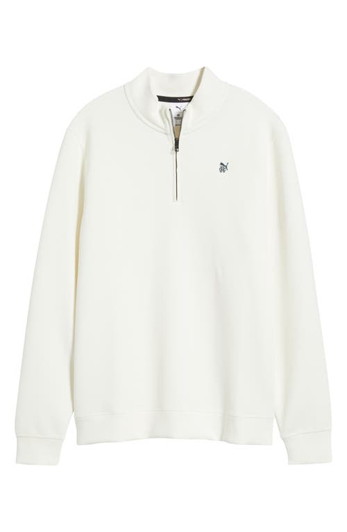 Puma Golf X Reigning Champ Cloudspun Fleece Quarter Zip Pullover In White