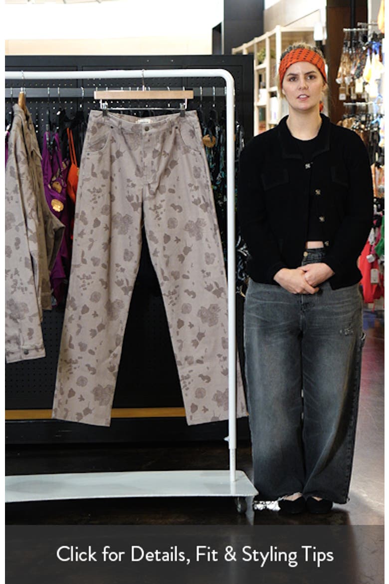 Tonal Floral Twill Pants video