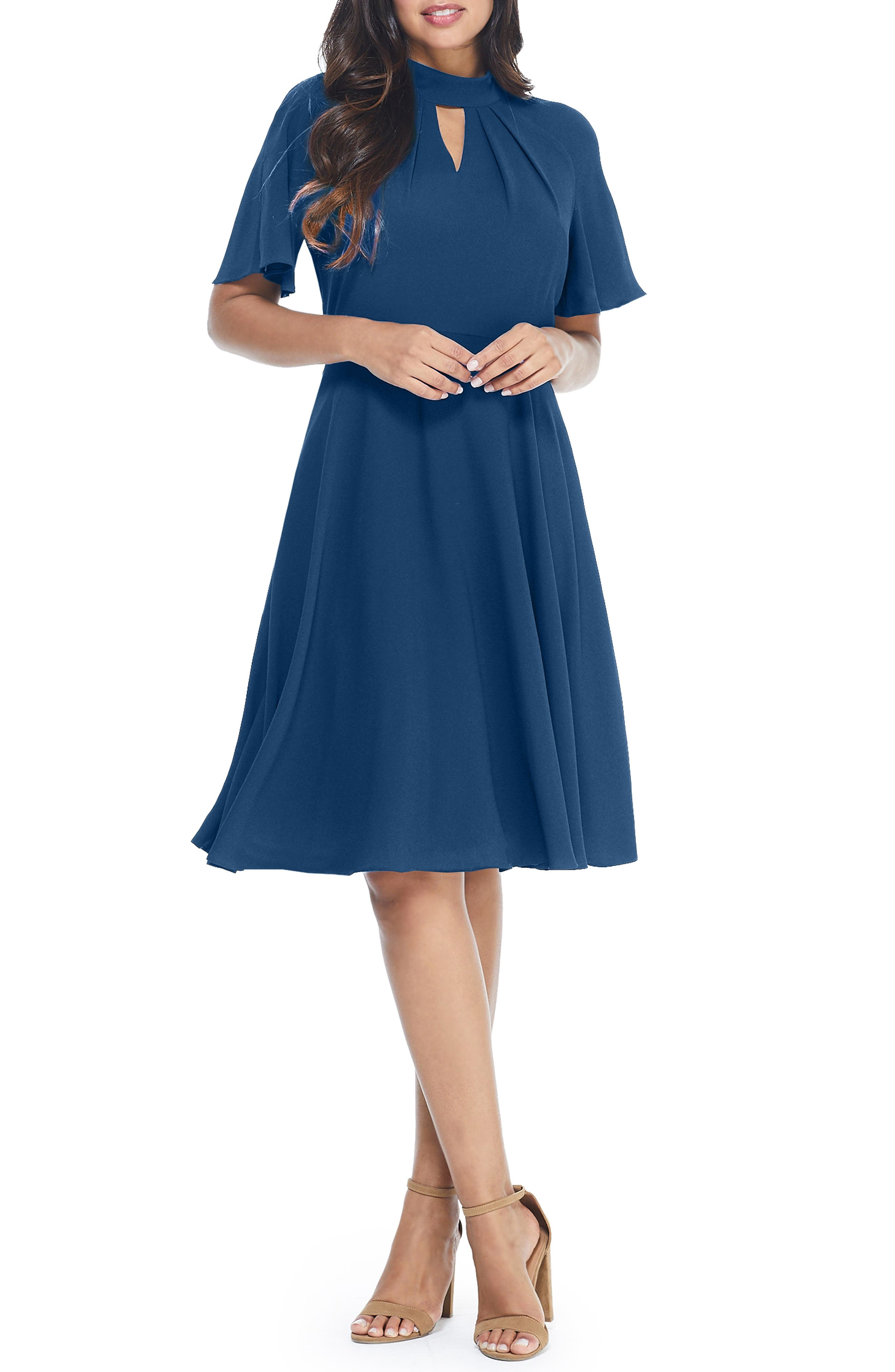 Maggy London Poppy Crepe Fit & Flare Dress (Women) | Nordstromrack