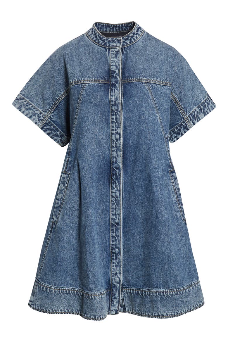 Cotton Denim Dress, Alternate, color, WASHED MEDIUM BLUE