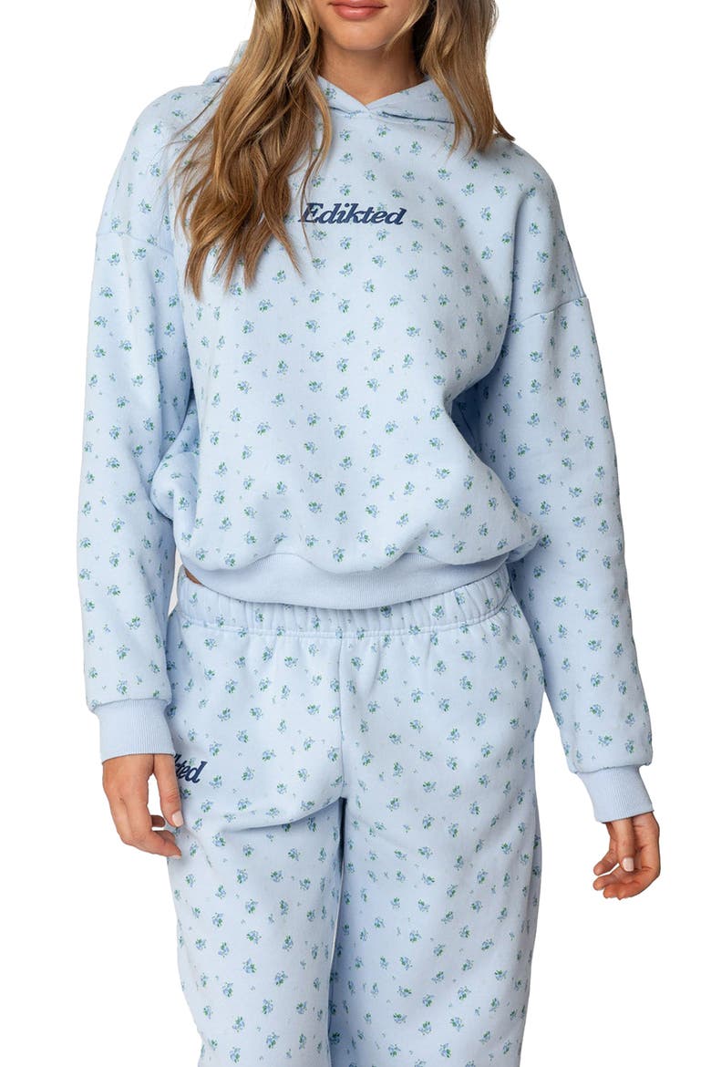 Flower Power Hoodie, Main, color, LIGHT-BLUE