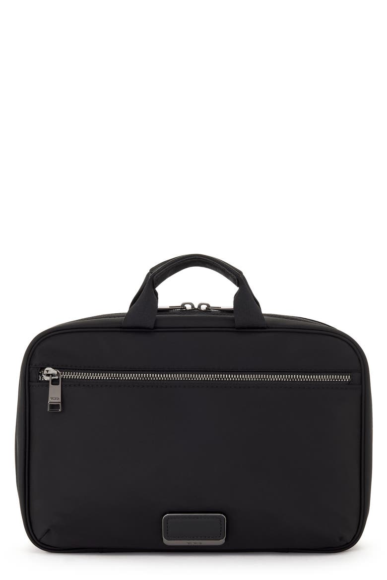 Madeline Cosmetics Case, Main, color, BLACK/ GUNMETAL