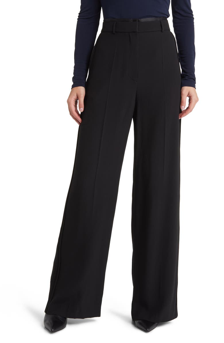 BOSS Timoa Pleated Wide Leg Trousers, Main, color, 