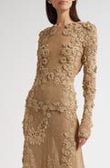 Ulla Johnson Viola Metallic Crochet Appliqué Open Stitch Sweater