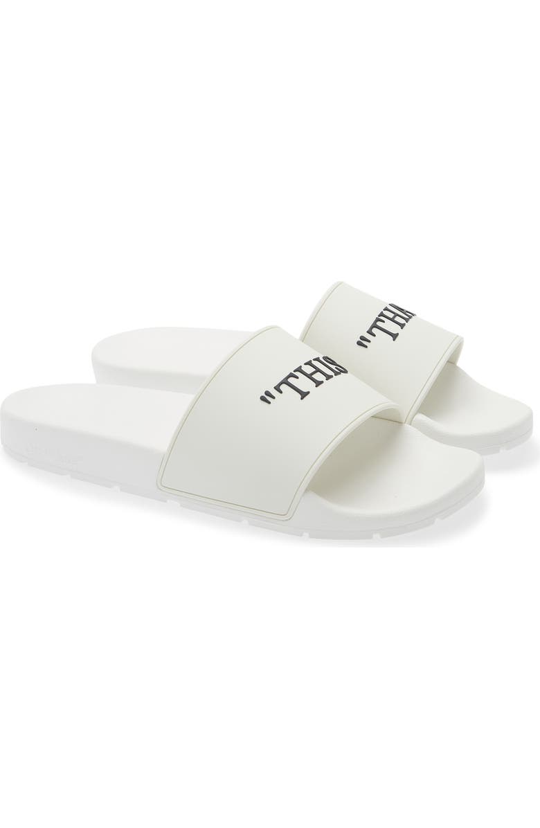 Off-White This That Slide Sandal, Main, color, White - Black