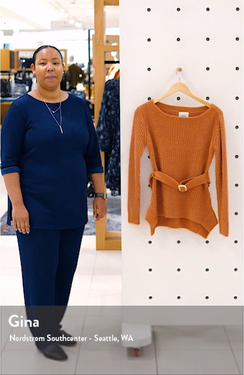 J.O.A Shaker Stitch Belted Sweater, sales video thumbnail