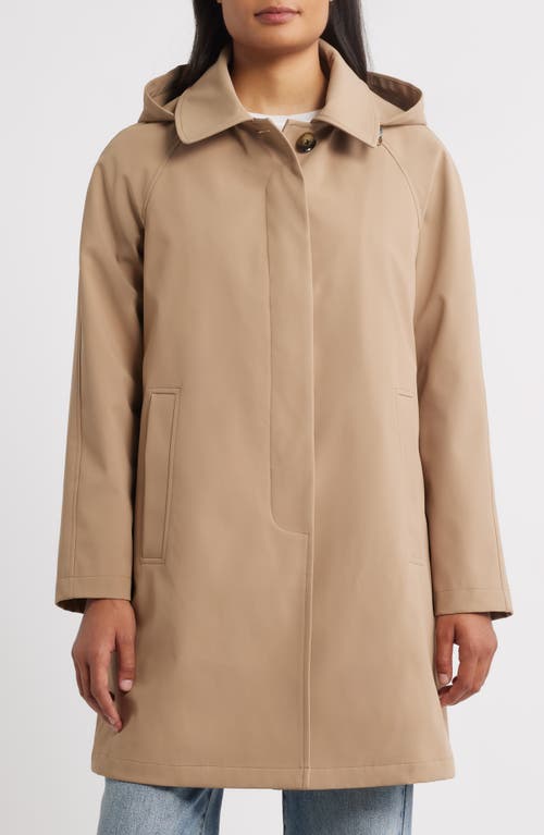 London Fog Heritage Bonded Trench Raincoat With Removable Hood In Brown