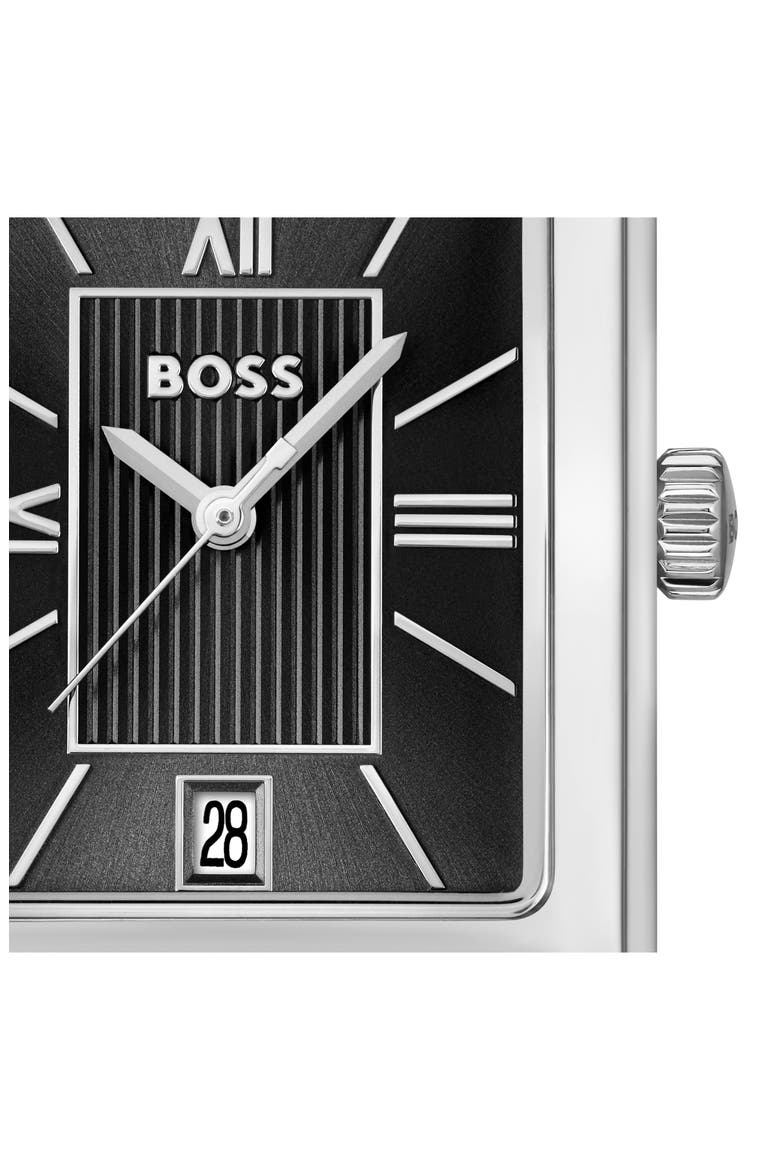 Principle Dress Bracelet Watch, 28mm x 39mm, Alternate, color, BLACK