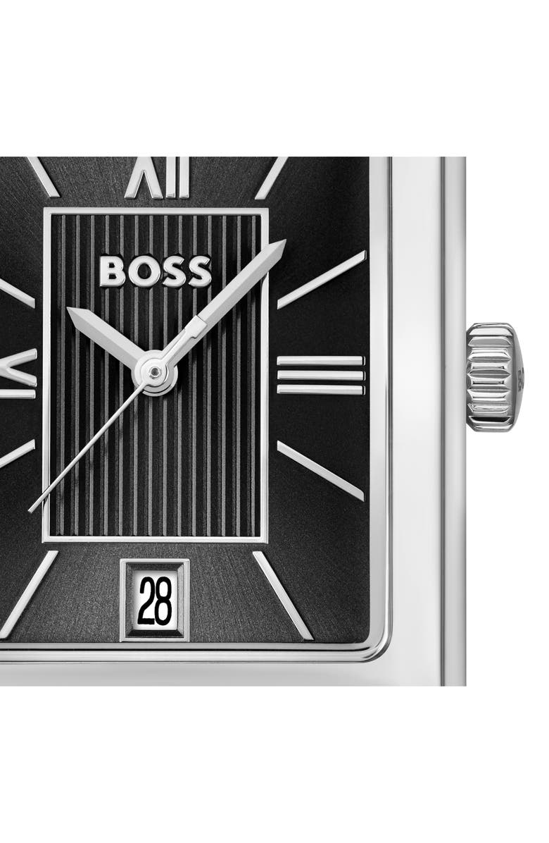 BOSS Principle Dress Bracelet Watch, 28mm x 7.8mm, Alternate, color, Black