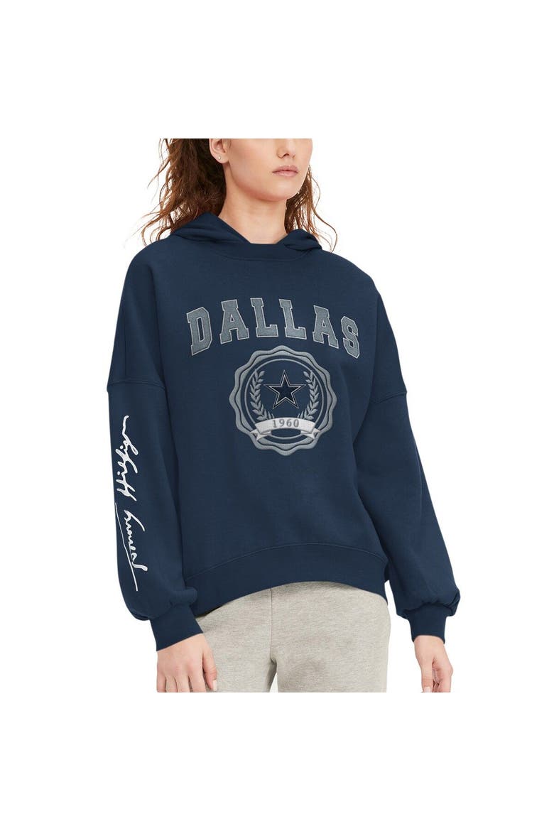 Women's Tommy Hilfiger Navy Dallas Cowboys Becca Dropped Shoulders Pullover Hoodie, Main, color, Navy