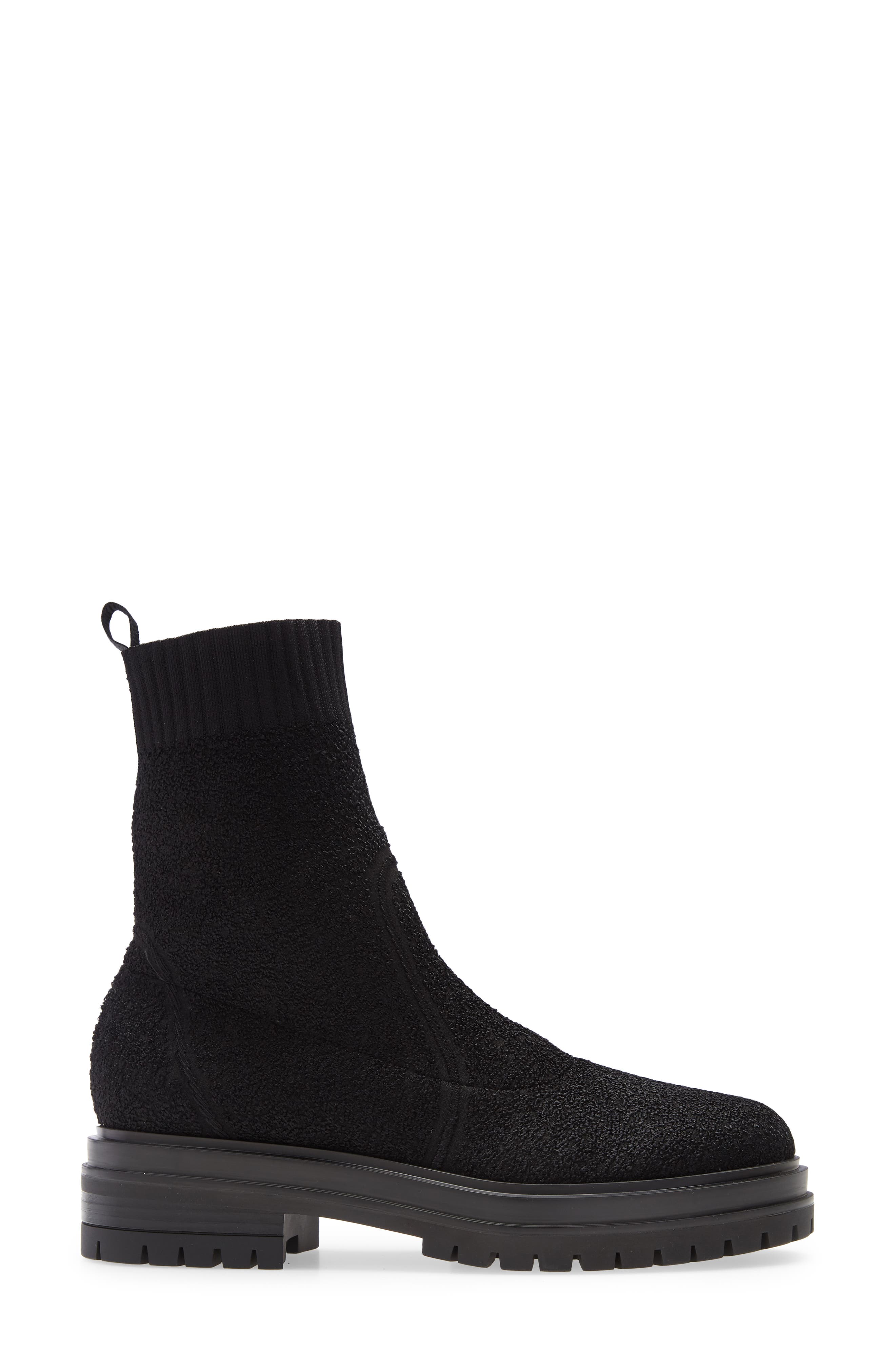 Gianvito Rossi Bouclé Knit Bootie, Alternate, color, 