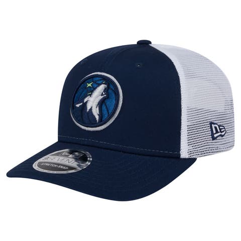Men's New Era Navy/White Minnesota Timberwolves Trucker 9SEVENTY Stretch-Snap Hat