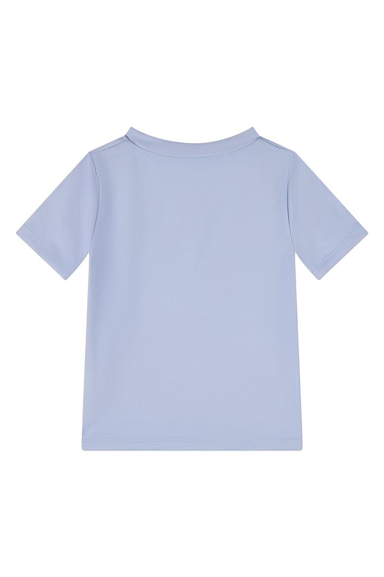 Kids' Quick-Drying Short-Sleeve Solid-Blue Rash Guard Swim Tee, Alternate, color, Blue