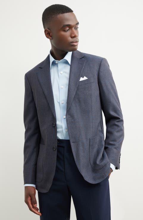 Nailhead Textured Wool Sport Coat (Regular & Big)