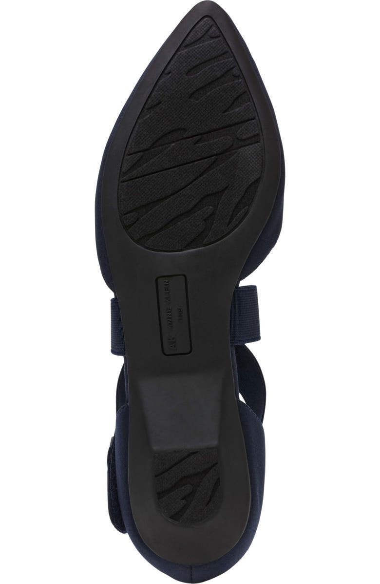 Anne Klein Oswaldo Pointed Toe Flat, Alternate, color, Navy Mette Stretch